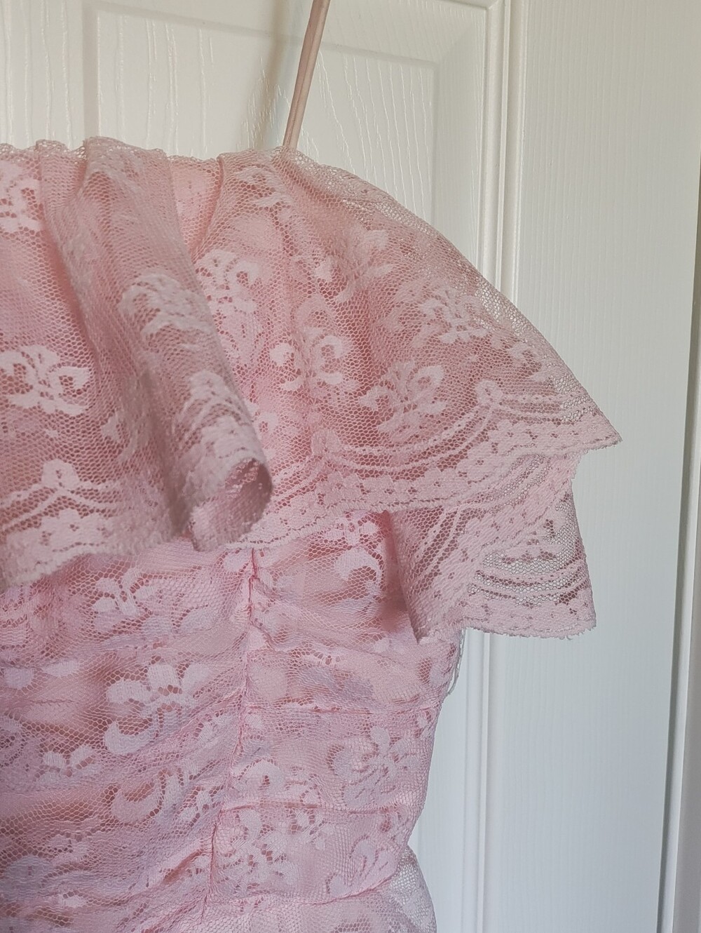 Vintage Pink Lace Dress